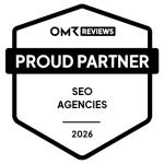 Auszeichnung Proud Partner SEO Agencies 2026 von OMR Reviews für Claneo